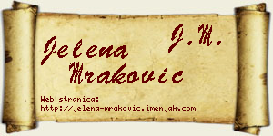 Jelena Mraković vizit kartica